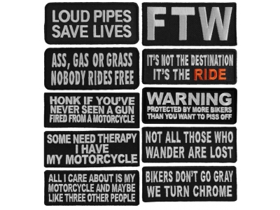 Top 10 Saying Patches for Bikers