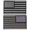 Reflective American Flag Patches 4 Inch Left and Right 2 Piece Set