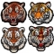 Tiger Patches Iron on or Sew On Embroidered Tiger Heads