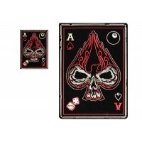 Aces Skull 2 Piece Front And Back Patch Set