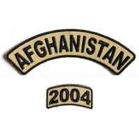 Afghanistan 2004 Rocker Patch 2 Pieces | US Afghan War Military Veteran Patches