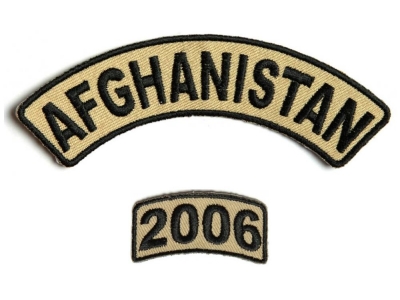 Afghanistan 2006 Rocker Patch 2 Pieces | US Afghan War Military Veteran Patches