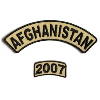 Afghanistan 2007 Rocker Patch 2 Pieces | US Afghan War Military Veteran Patches