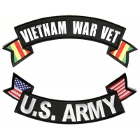 Vietnam War Vet US Army 2 Piece Large Back Patch Set | US Military Vietnam Veteran Patches Vietnam War Vet US Army 2 Piece Large Back Patch Set | US Military Vietnam Veteran Patches