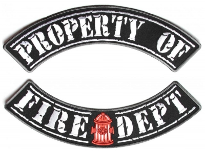 Property Of Fire Department 2 Piece Back Patch Set