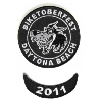 Biketoberfest 2011 Daytona 2 Piece Patch Set