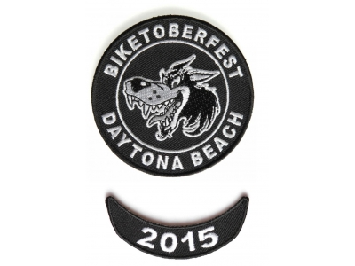 Biketoberfest 2015 Daytona 2 Piece Patch Set