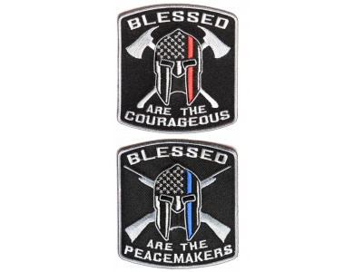Blessed Fire Fighters And Police Officers SPARTAN Patch