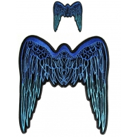 Blue Angel Wings Small And Large Patch Set