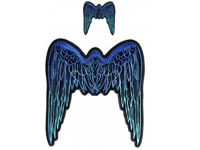 Blue Angel Wings Small And Large Patch Set