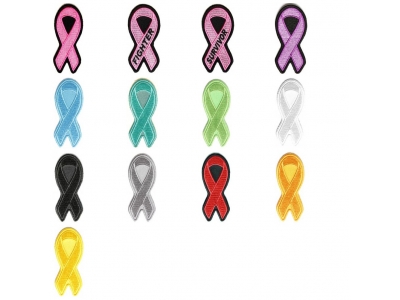 Different Colored Ribbon Patches For Awareness