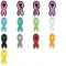 Different Colored Ribbon Patches For Awareness