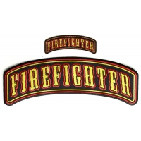 Firefighter Patches Small And Large Back Rocker Patch Set