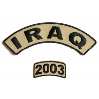 Iraq 2003 Rocker Patch Set 2 Pieces | US Iraq War Military Veteran Patches