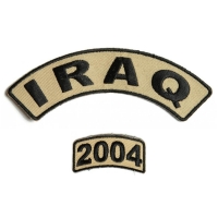 Iraq 2004 Rocker Patch Set 2 Pieces | US Iraq War Military Veteran Patches