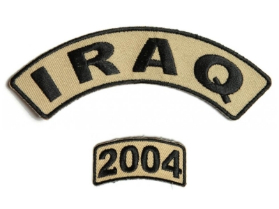 Iraq 2004 Rocker Patch Set 2 Pieces | US Iraq War Military Veteran Patches