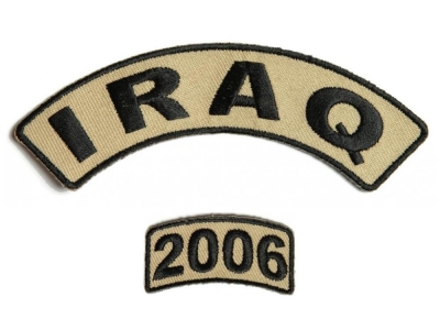 Iraq 2006 Rocker Patch Set 2 Pieces | US Iraq War Military Veteran Patches