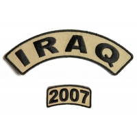 Iraq 2007 Rocker Patch Set 2 Pieces | US Iraq War Military Veteran Patches