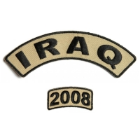 Iraq 2008 Rocker Patch Set 2 Pieces | US Iraq War Military Veteran Patches