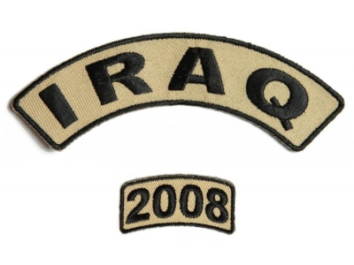 Iraq 2008 Rocker Patch Set 2 Pieces | US Iraq War Military Veteran Patches