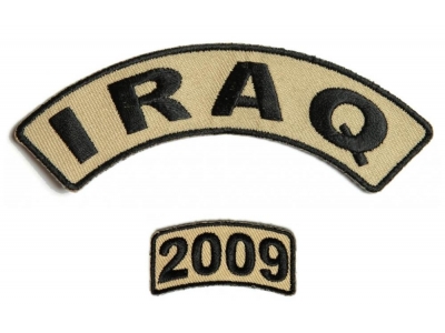 Iraq 2009 Rocker Patch Set 2 Pieces | US Iraq War Military Veteran Patches