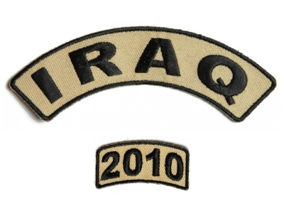 Iraq 2010 Rocker Patch Set 2 Pieces | US Iraq War Military Veteran Patches