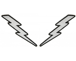 Lightning Bolt Patches 2 Piece Reflective