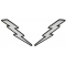 Lightning Bolt Patches 2 Piece Reflective