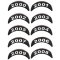 Year Tab Patches 2000-2009 Small Upper Rockers Embroidered In Black and White