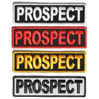 PROSPECT Patches Embroidered In White Red Yellow Over Black And 1 Reflective Patch