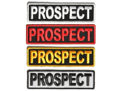 PROSPECT Patches Embroidered In White Red Yellow Over Black And 1 Reflective Patch