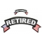 Retired Patches Set Of Small and Large Rockers With US FLAG Tips