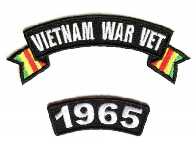 Vietnam War Vet 1965 Patch Set