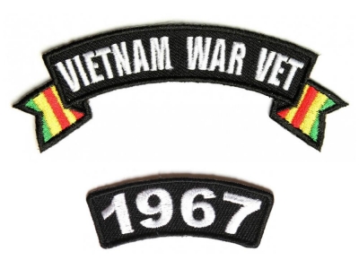 Vietnam War Vet 1967 Patch Set