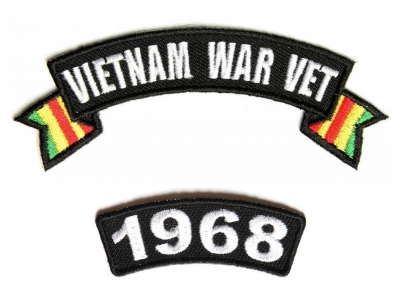 Vietnam War Vet 1968 Patch Set