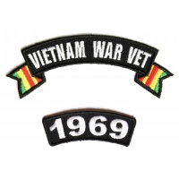 Vietnam War Vet 1969 Patch Set