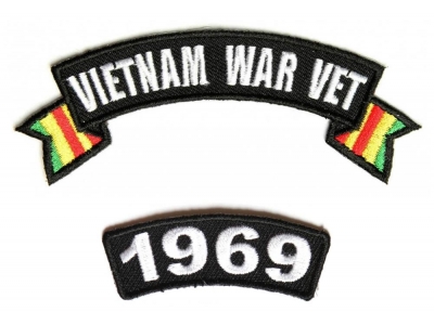 Vietnam War Vet 1969 Patch Set