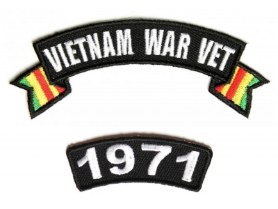 Vietnam War Vet 1971 Patch Set