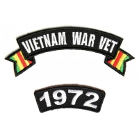 Vietnam War Vet 1972 Patch Set