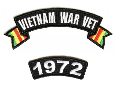 Vietnam War Vet 1972 Patch Set