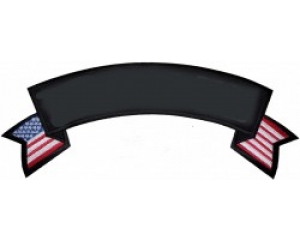 Blank Top Rocker Patch With US Flags