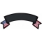 Blank Top Rocker Patch With US Flags