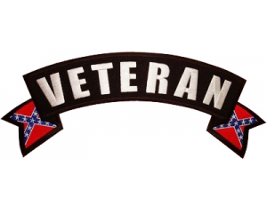 Veteran Rebel Flag Rocker Patch