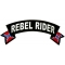 Rebel Rider Rocker With Flags Patch