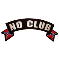No Club Rebel Flag Rocker Patch