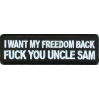 Fuck You Uncle Sam Freedom Patch Fuck You Uncle Sam Freedom Patch