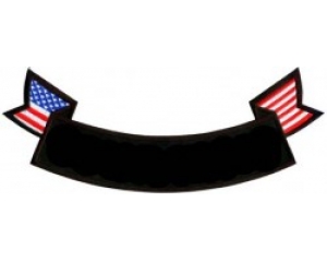Blank Bottom Rocker Patch With US Flags