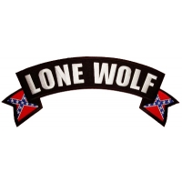 Lone Wolf Rebel Flag Rocker Patch