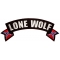 Lone Wolf Rebel Flag Rocker Patch