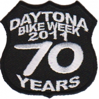 Daytona 2011 Shield Patch Black White